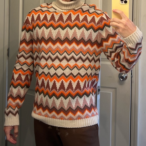 Asos knitted multicolor turtleneck sweater - Picture 3 of 3